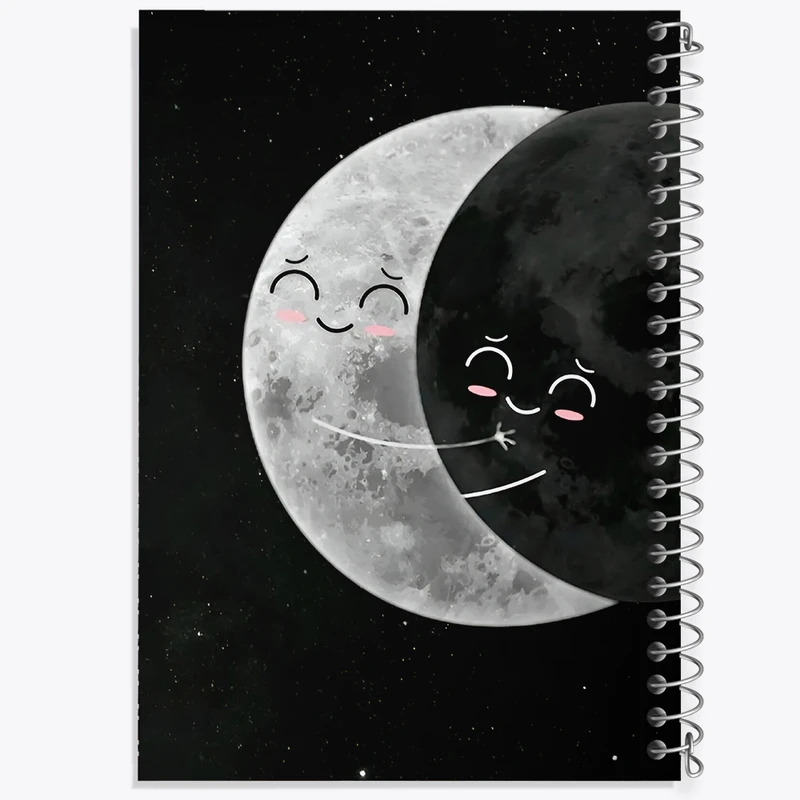 دفتر مشق 100 برگ خندالو طرح ماه کیوت کد F4305