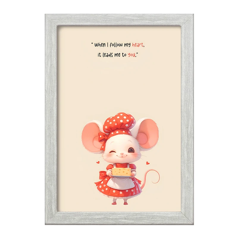 تابلو خندالو طرح موش شیرینی پز کد F5836