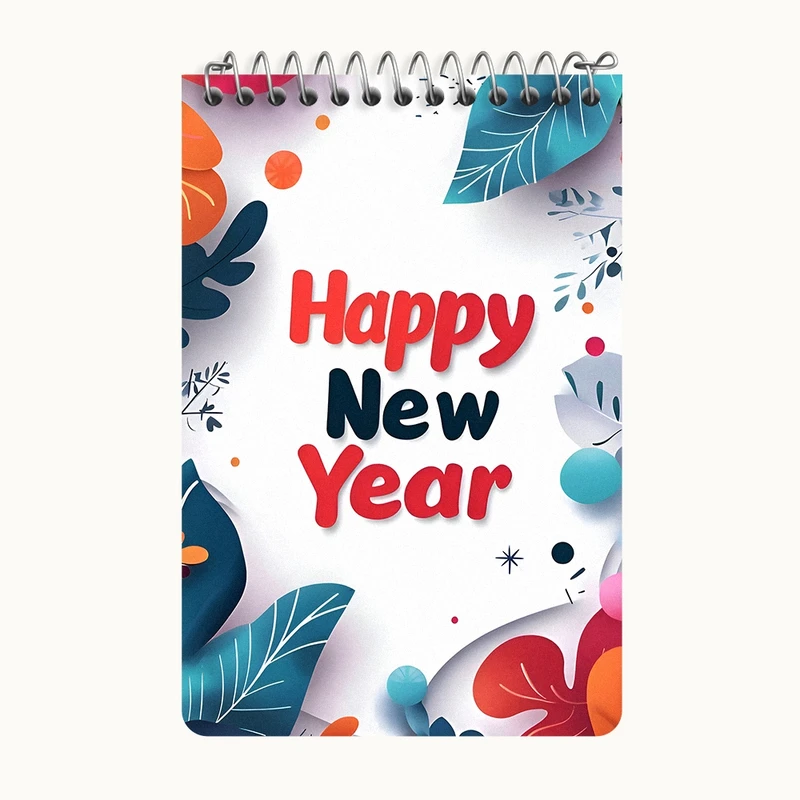 دفتر یادداشت 50 برگ خندالو طرح Happy New Year کد F8938