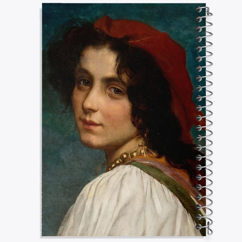 دفتر ژورنال نویسی 50 برگ خندالو مدل نقطه ای طرح نقاشی ژان فیله اثر لئون ژان باسیل پررو کد F12374