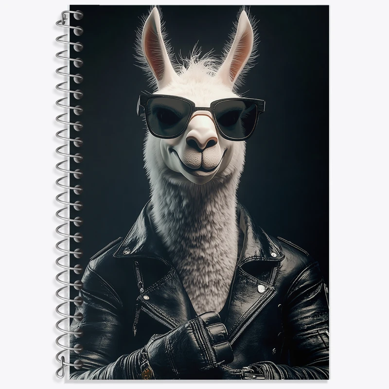 دفتر زبان 50 برگ خندالو مدل دو خط طرح لاما کد F10047