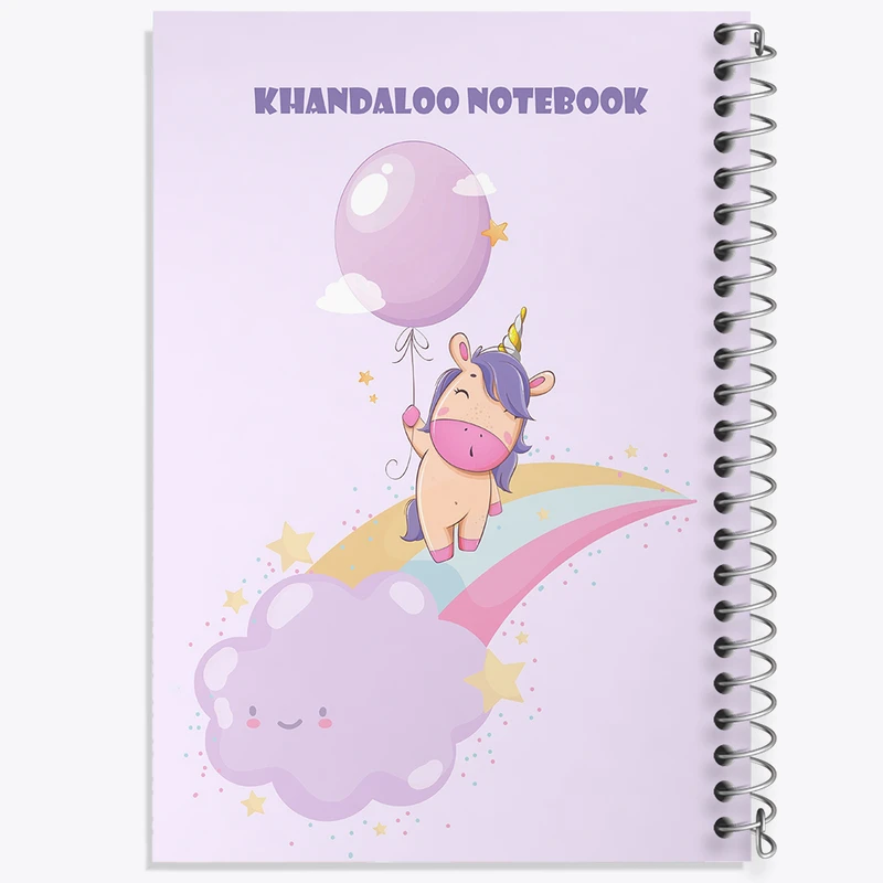 دفتر نقاشی 50 برگ خندالو طرح اسب تک شاخ (Unicorn) کد N7315