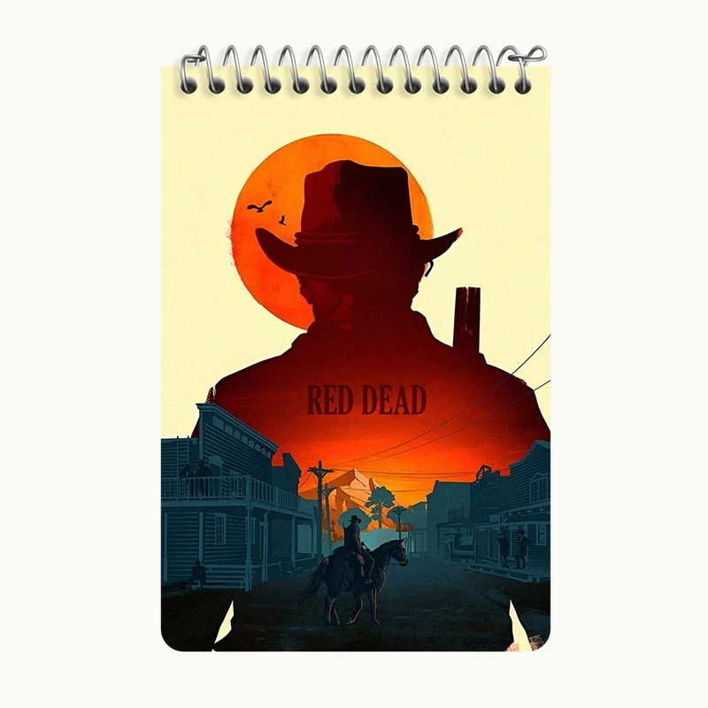 دفتر یادداشت 50 برگ خندالو طرح رد دد (Red Dead) کد F13603