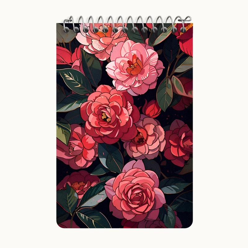 دفتر یادداشت 50 برگ خندالو طرح گل گلی کد F12851