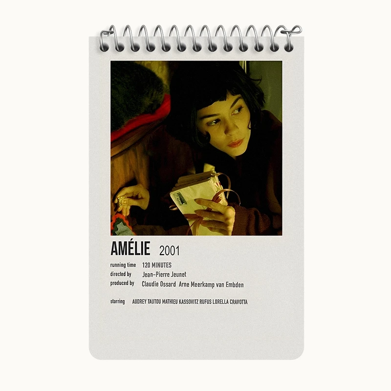 دفتر یادداشت 50 برگ خندالو طرح املی (Amélie) کد F13027