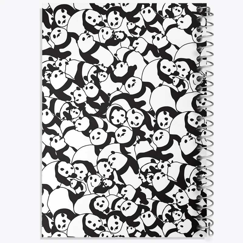 دفتر طراحی 50 برگ خندالو طرح پترن پاندا کد N3188