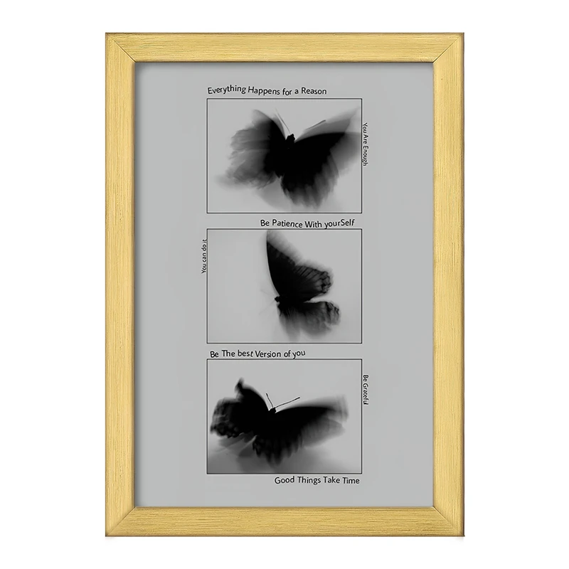 تابلو خندالو طرح پروانه مشکی کد F3869