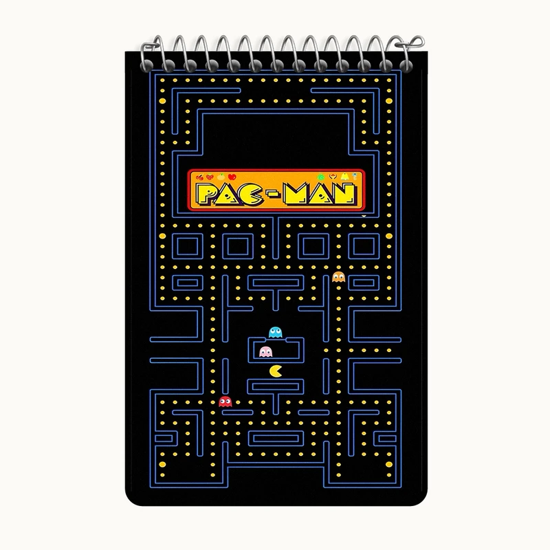 دفتر یادداشت 50 برگ خندالو طرح پک من (PAC-MAN) کد F10175