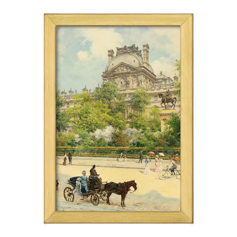 تابلو خندالو طرح نقاشی میدان لوور اثر لویی بیرود کد F12300