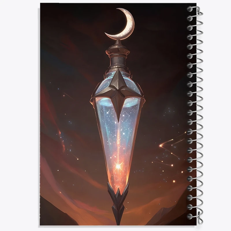 دفتر لیست خرید 50 برگ خندالو طرح بطری اکسیر اسپیرال منشوری کد F10773