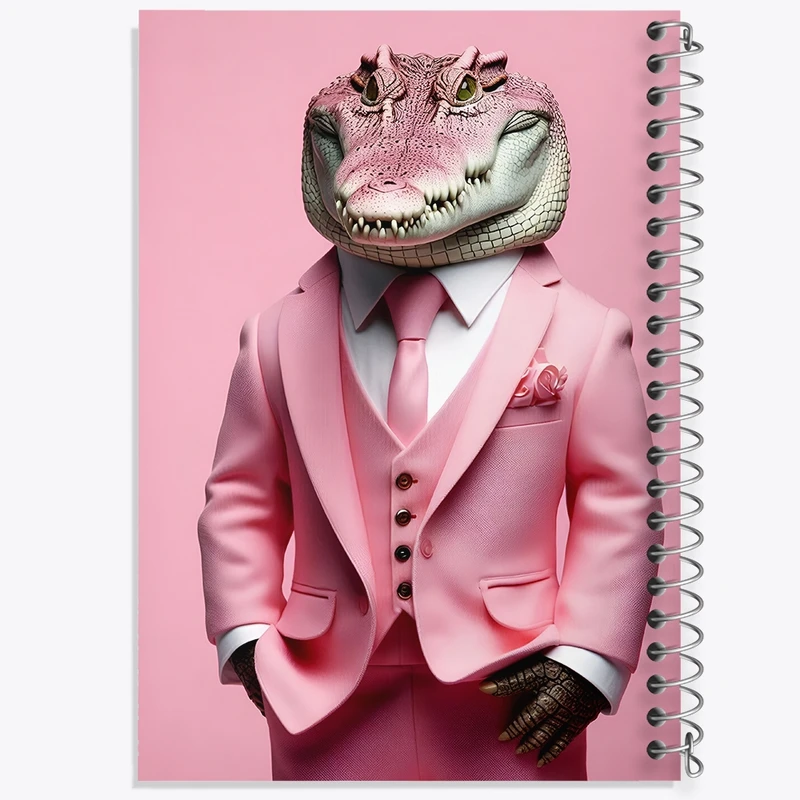 دفتر شطرنجی 50 برگ خندالو طرح تمساح کد F10062