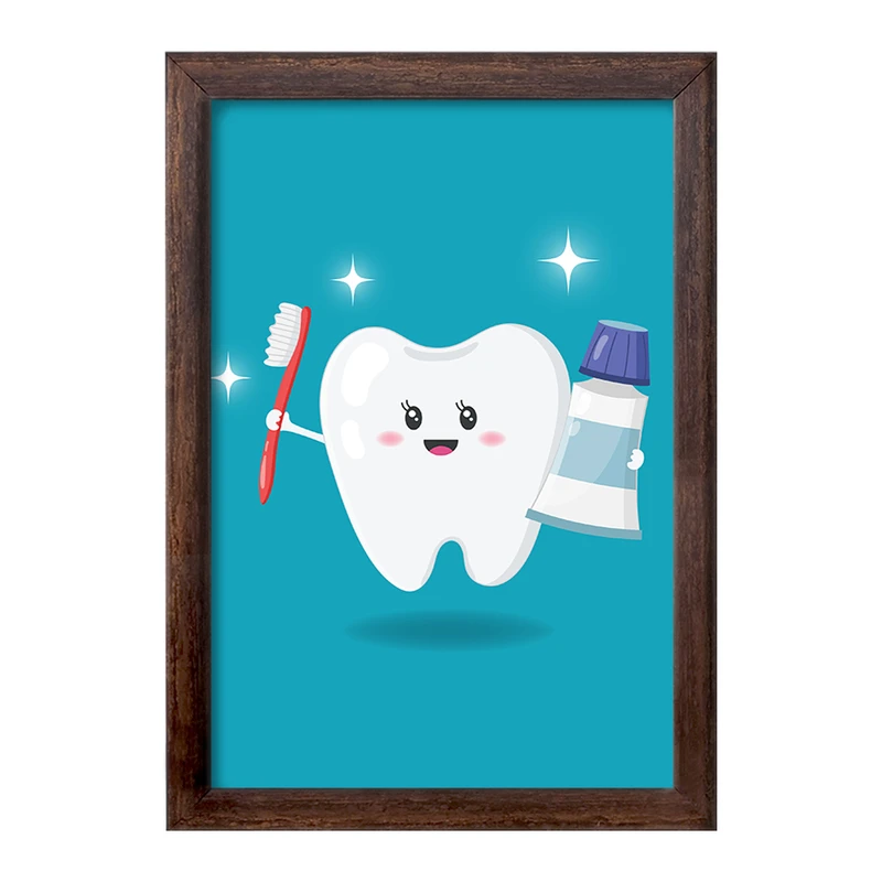 تابلو خندالو طرح دندان و دندان پزشکی کودکانه کد 36746
