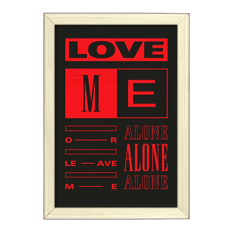 تابلو خندالو طرح Love Me Alone کد F6388