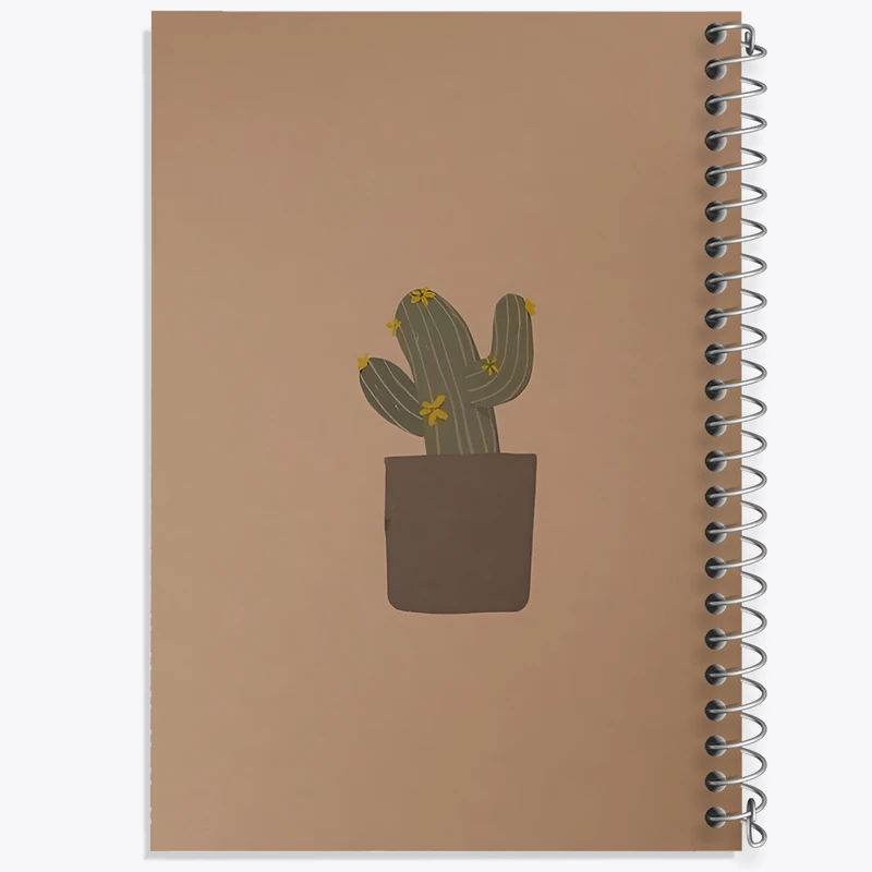 دفتر مشق 100 برگ خندالو طرح کاکتوس کد F3919