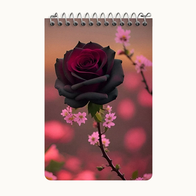 دفتر یادداشت 50 برگ خندالو طرح گل رز کد F12682