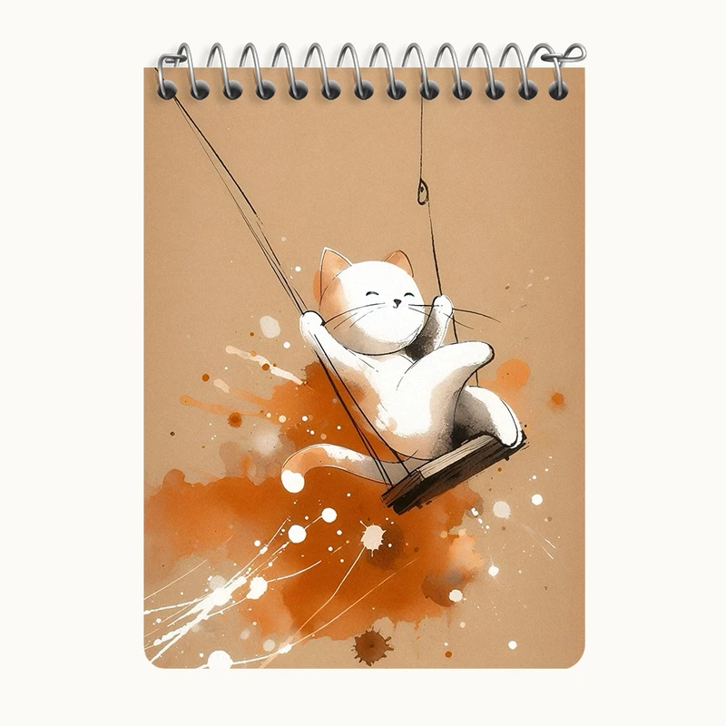 دفتر یادداشت 50 برگ خندالو طرح گربه بامزه کد N6852
