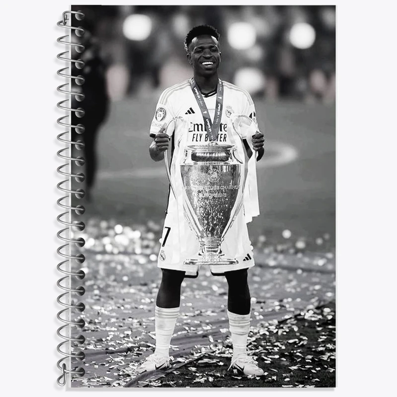 دفتر زبان 50 برگ خندالو مدل سه خط طرح وینیسیوس جونیور (Vinicius Junior) کد F14295