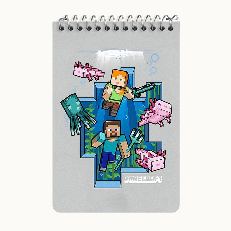 دفتر یادداشت 50 برگ خندالو طرح ماینکرافت (Minecraft) کد F3494