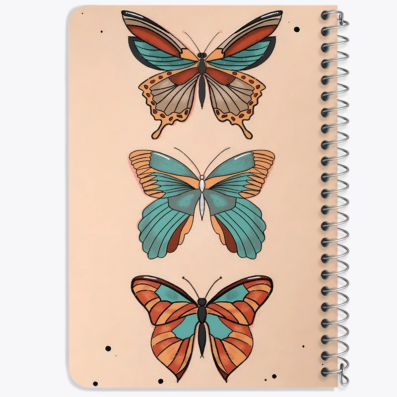 دفتر یادداشت 50 برگ خندالو طرح پروانه کد F8848
