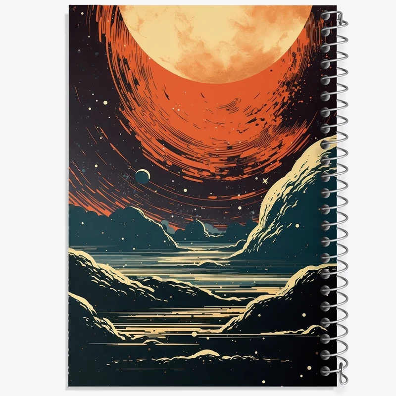 دفتر طراحی 50 برگ خندالو طرح کهکشان کد F2634