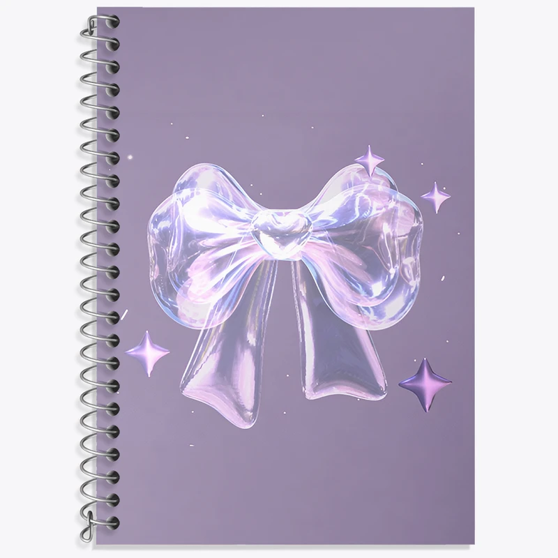 دفتر زبان 50 برگ خندالو طرح پاپیون بنفش کد F3724