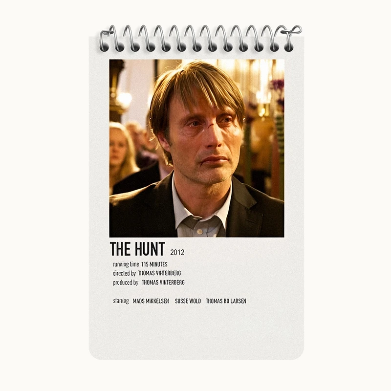 دفتر یادداشت 50 برگ خندالو طرح شکار (The Hunt) کد F13080