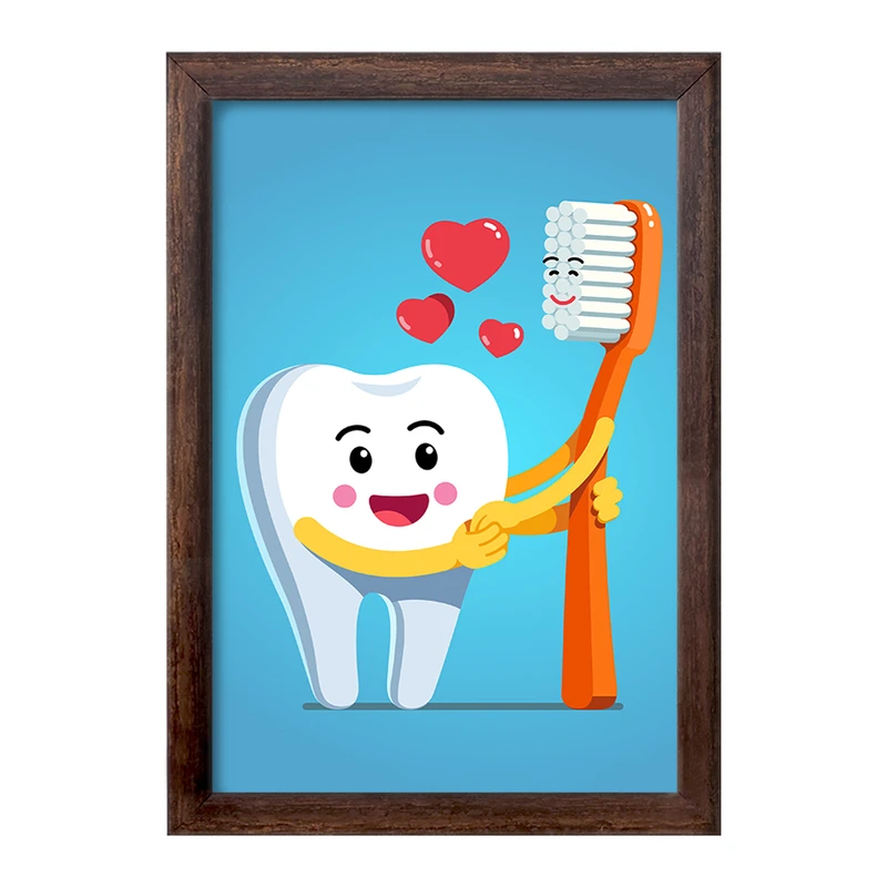 تابلو خندالو طرح دندان و دندان پزشکی کودکانه کد 36700