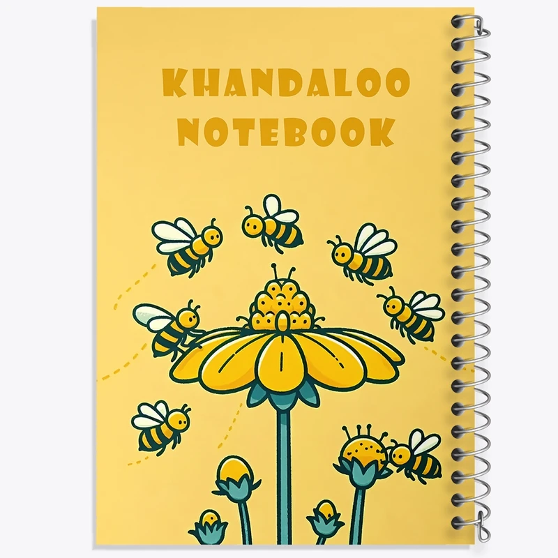 دفتر شطرنجی 50 برگ خندالو طرح زنبورهای بامزه کد N8455