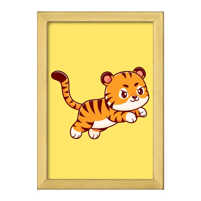 تابلو خندالو طرح  حیوانات بامزه ببر کد 25428