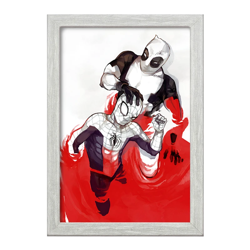 تابلو خندالو طرح ددپول و مرد عنکبوتی کد F9322