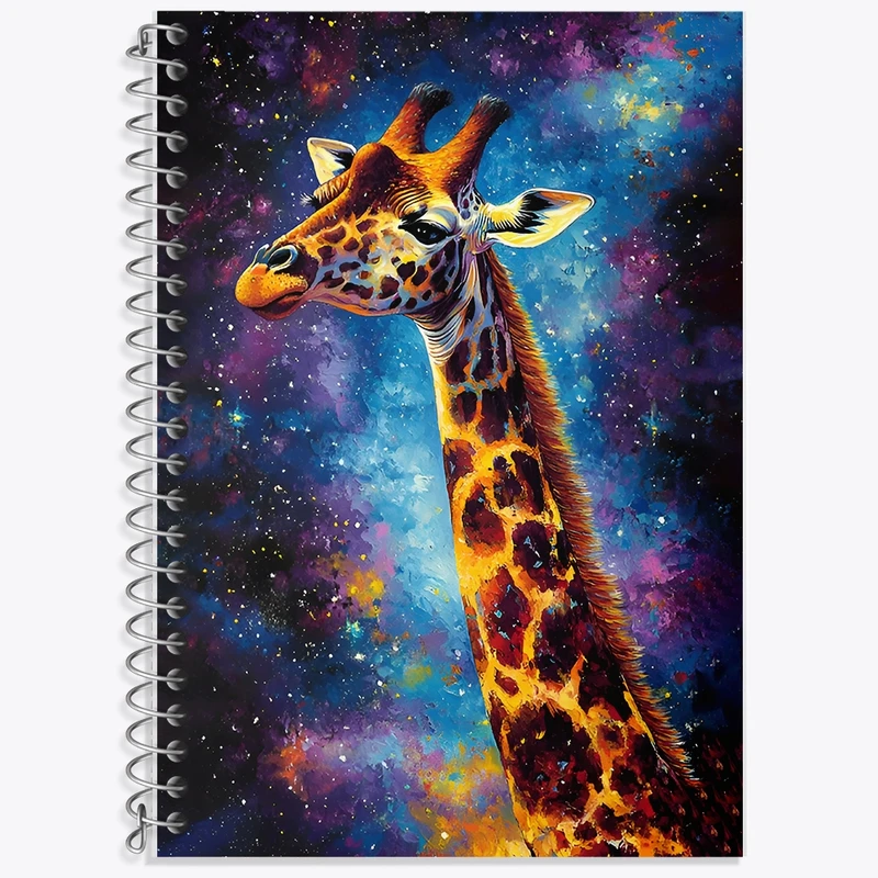 دفتر زبان 50 برگ خندالو مدل سه خط طرح زرافه کد F12083