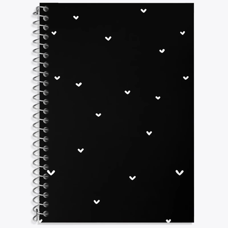 دفتر زبان 50 برگ خندالو مدل سه خط طرح پترن قلب کد F3865