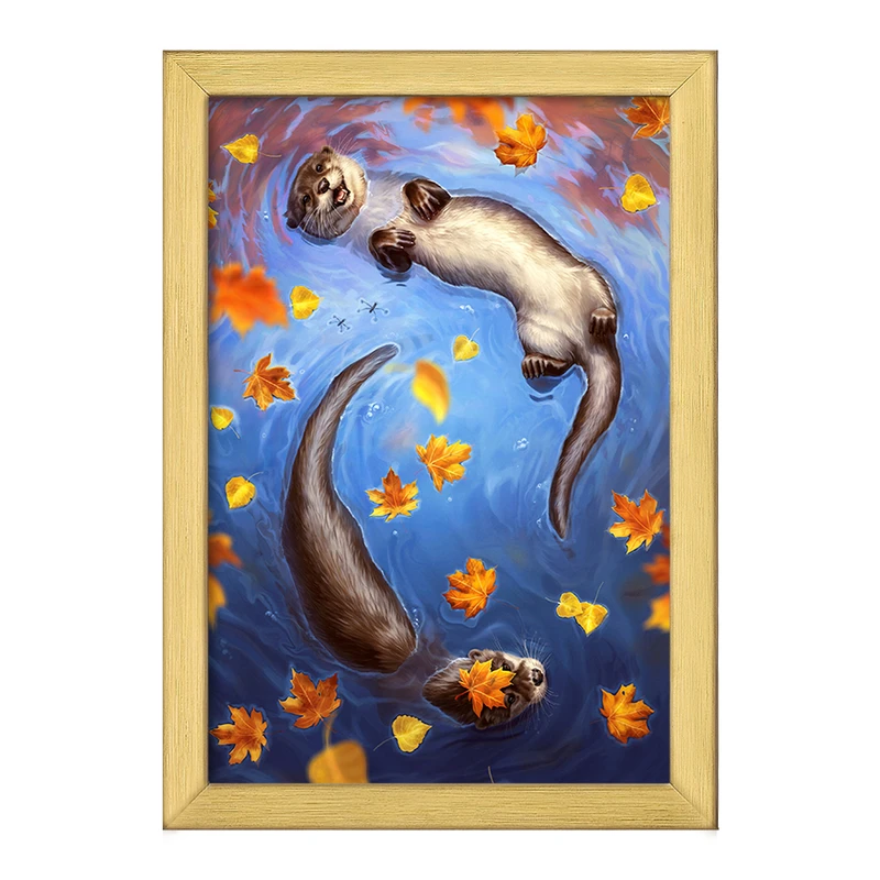 تابلو خندالو طرح سمور آبی کد F1237