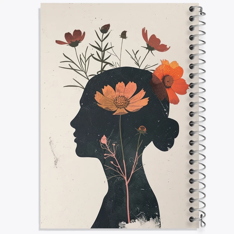 دفتر ژورنال نویسی 50 برگ خندالو مدل نقطه ای طرح دخترانه مینیمال کد F3110