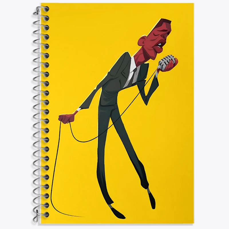 دفتر زبان دوخط 50 برگ خندالو طرح خواننده کد F8922