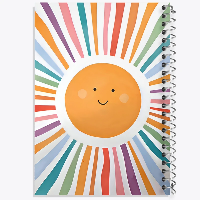 دفتر شطرنجی 50 برگ خندالو طرح خورشید کیوت کد N6672