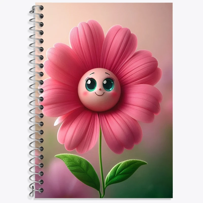 دفتر لغت 50 برگ خندالو طرح گل بامزه کد N6131