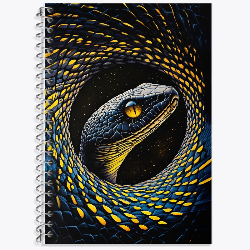 دفتر زبان 50 برگ خندالو مدل دو خط طرح مار کد F12105