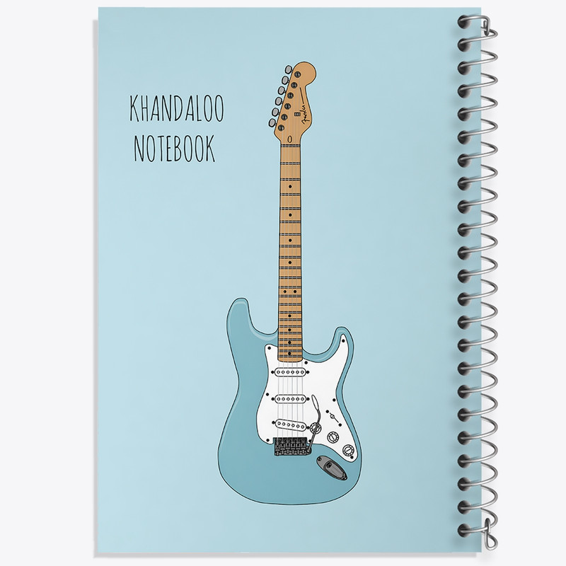 دفتر طراحی 50 برگ خندالو طرح گیتار الکتریک (Electric guitar) کد N8070
