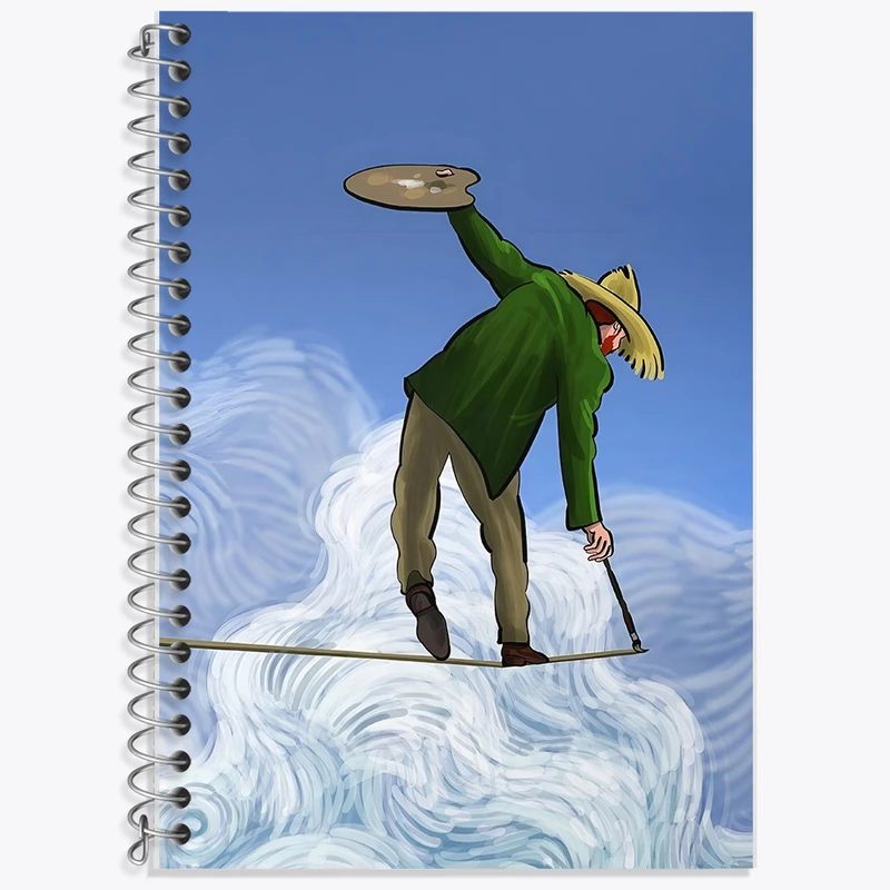 دفتر نت موسیقی 50 برگ خندالو طرح ونسان ونگوگ کد F8810