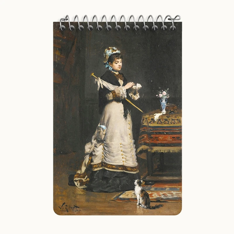 دفتر یادداشت 50 برگ خندالو طرح نقاشی پس از بازدید اثر ویکتور گابریل گیلبرت کد F12245