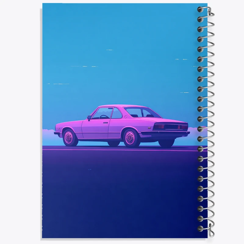 دفتر مشق 100 برگ خندالو طرح ماشین کلاسیک کد F3074