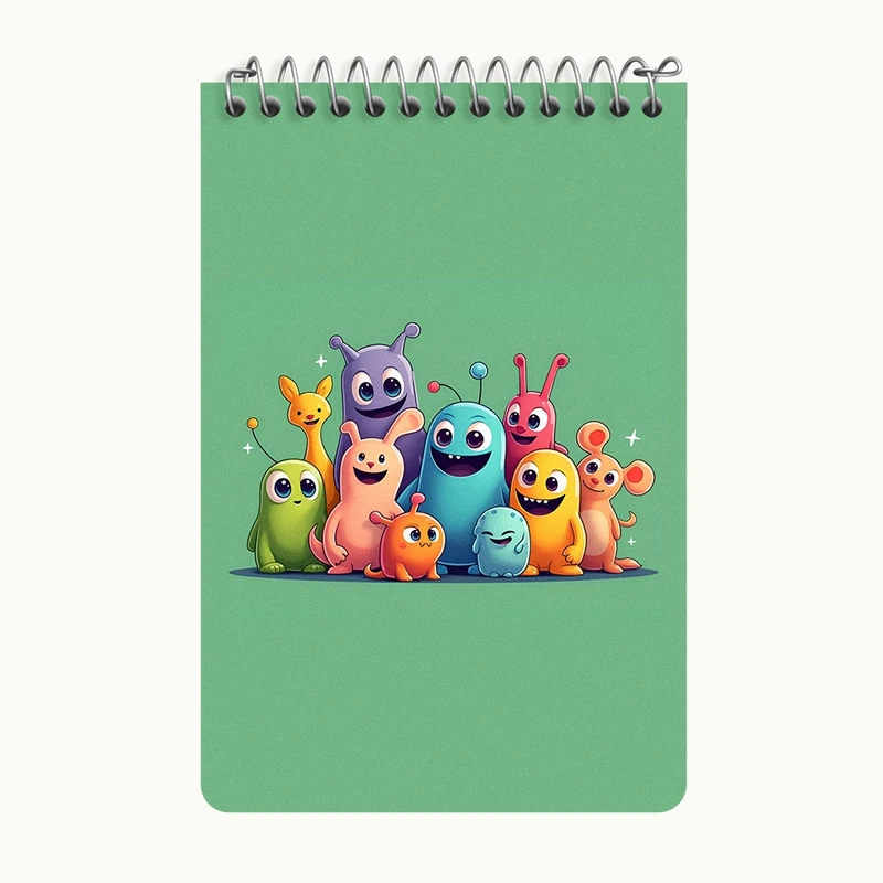 دفتر یادداشت 50 برگ خندالو طرح هیولاهای بامزه کد F3631