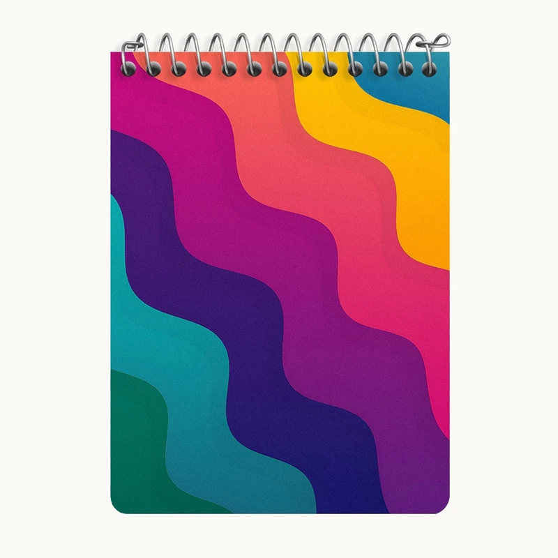 دفتر یادداشت 50 برگ خندالو طرح رنگی رنگی کد N5434