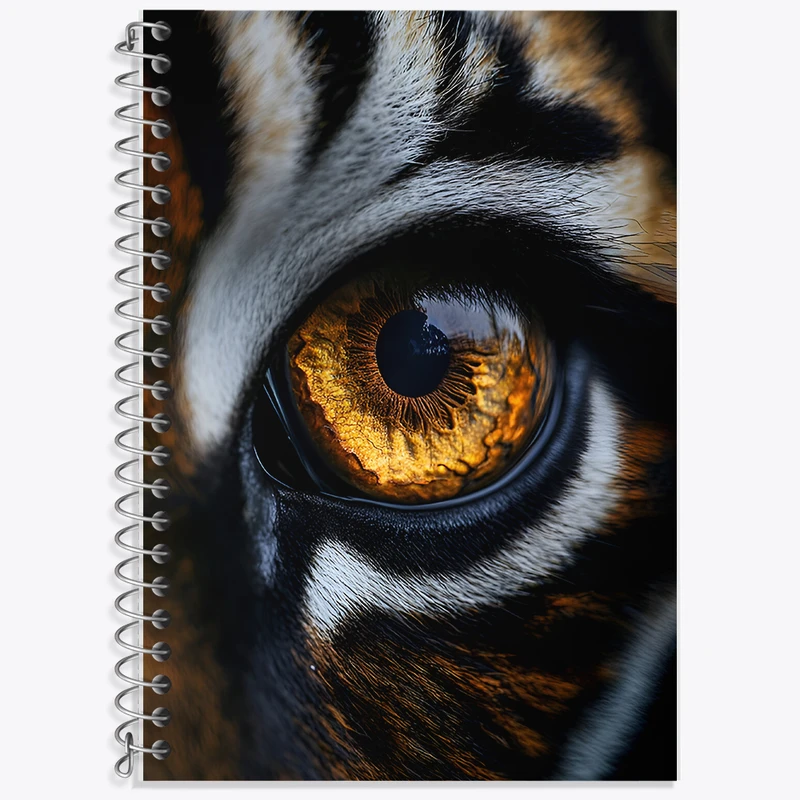 دفتر زبان دوخط 50 برگ خندالو طرح چشم یوزپلنگ کد F8508