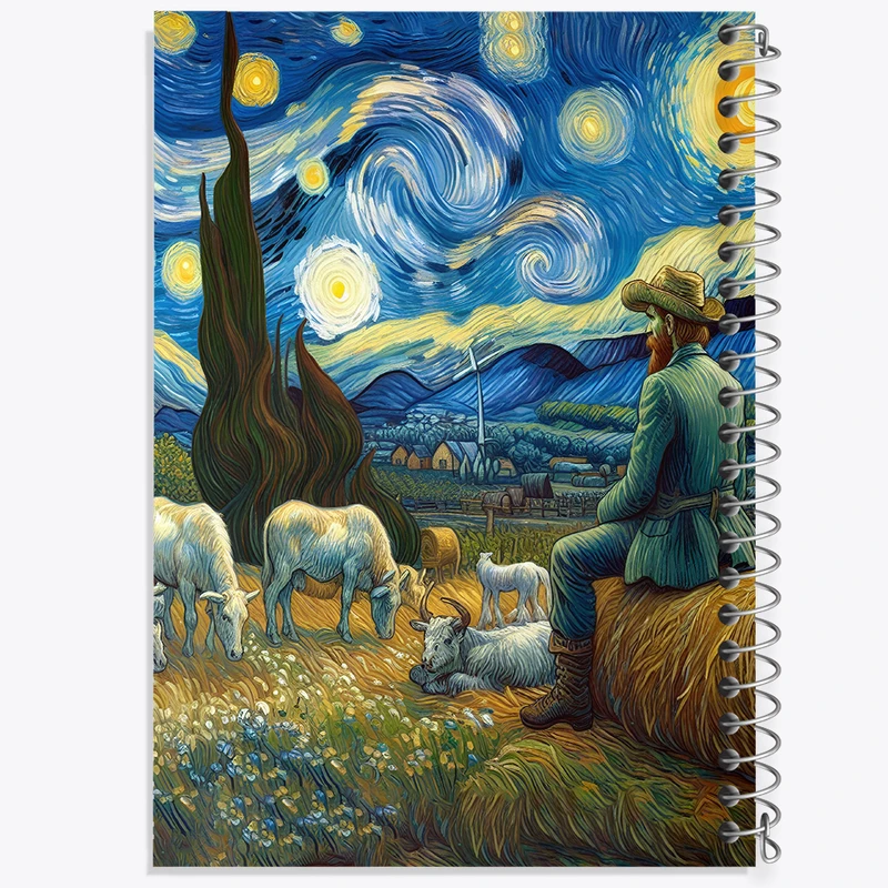 دفتر نقاشی 50 برگ خندالو طرح ونسان ونگوگ کد F8787