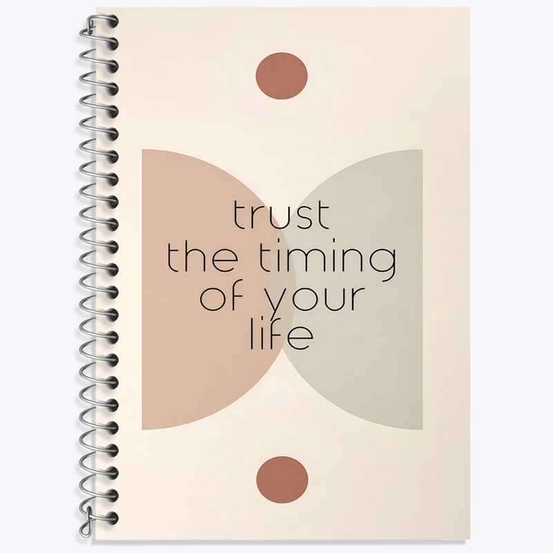 دفتر نت موسیقی 50 برگ خندالو طرح Trust The Timing Of Your Life کد N6897