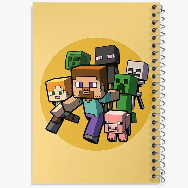 دفتر طراحی 50 برگ خندالو طرح بازی ماینکرافت Minecraft  کد 23268