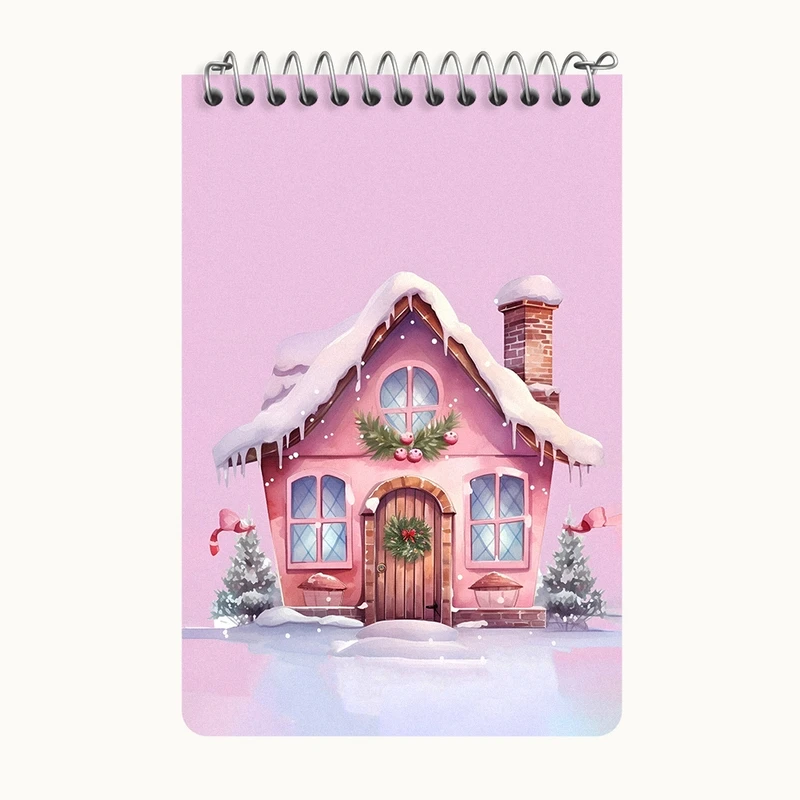 دفتر یادداشت 50 برگ خندالو طرح خانه ی صورتی کد F5939