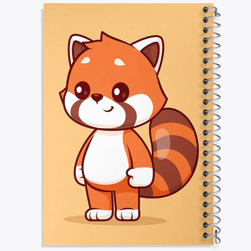 دفتر طراحی 50 برگ خندالو طرح حیوانات بامزه پاندای قرمز کد 29707